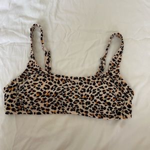 Target Cheetah Print Scoop Neck Bikini Top